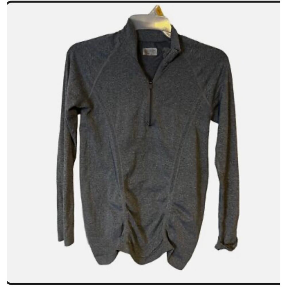 ATHLETA FAST TRACK top 1/4 zip size LARGE gray